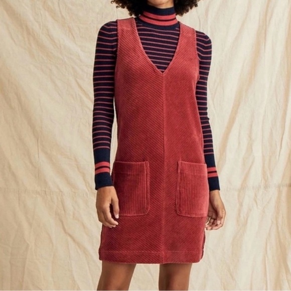 Marine Layer Dresses & Skirts - Marine Layer Leighton Mini Dress L Rust Orange-Red Lightweight Stretch Retro
